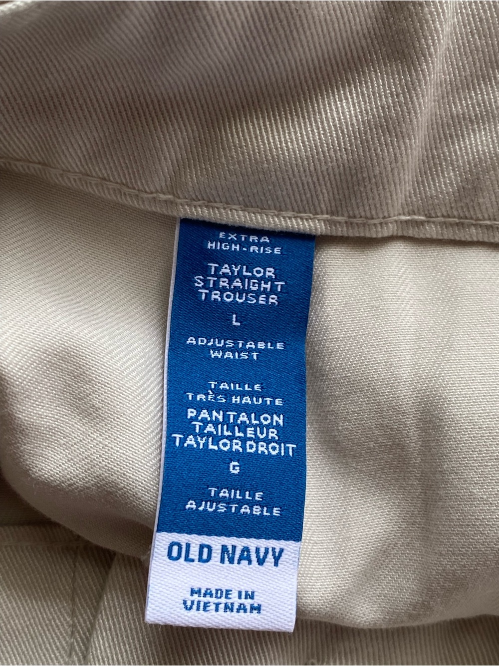 Old Navy Taylor High Rise Straight Cargo Trousers Woman Large Adjustable Waist - Picture 11 of 15